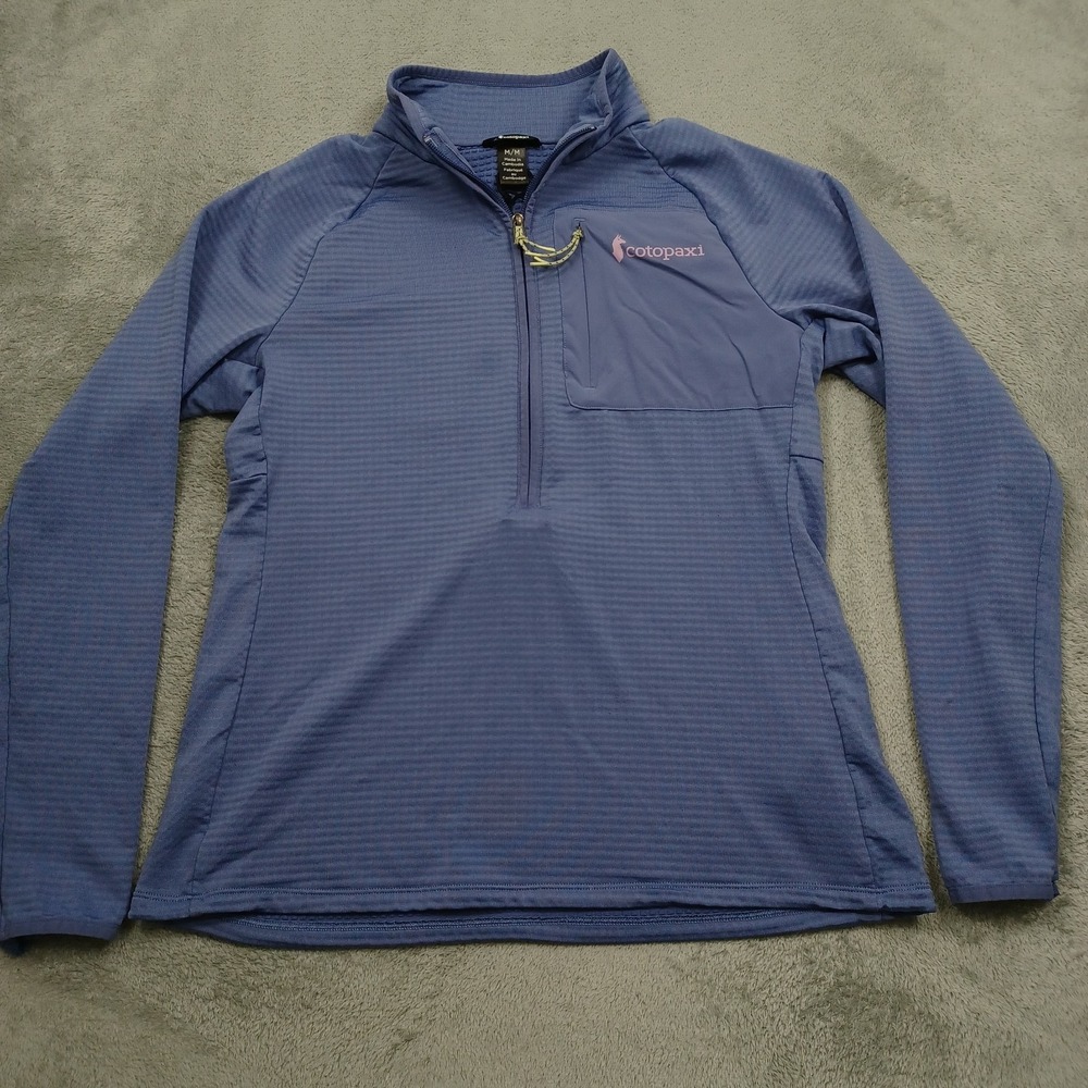 Cotopaxi Sweater Womens Medium Purple 1/2 Zip Pullover Outdoor Casual Pocket